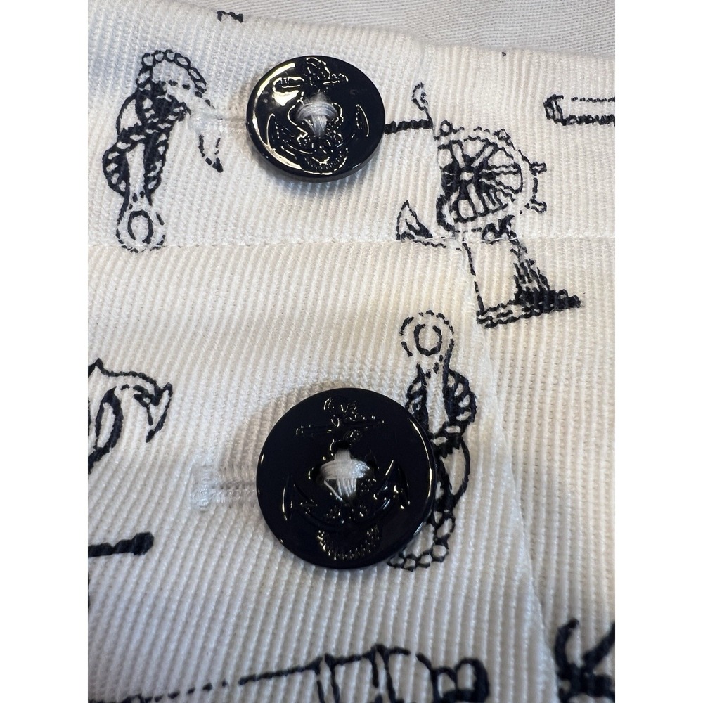 Brooks Brothers Skirt 10 White Black Nautical Wool Coastal Academia Nantucket - Picture 3 of 7